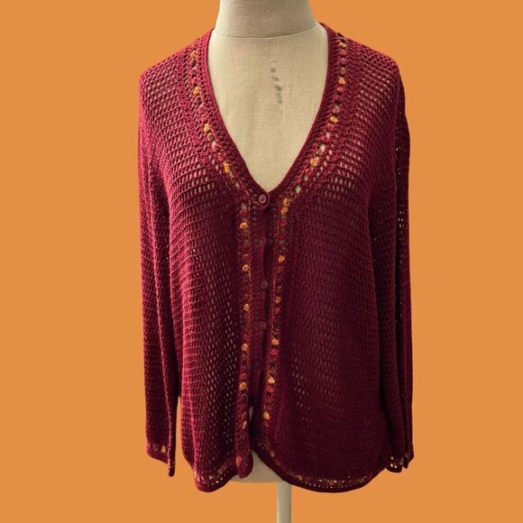 Norton/McNaughton Open Weave Detailed Sweater / SZ: M / EUC - Picture 1 of 5